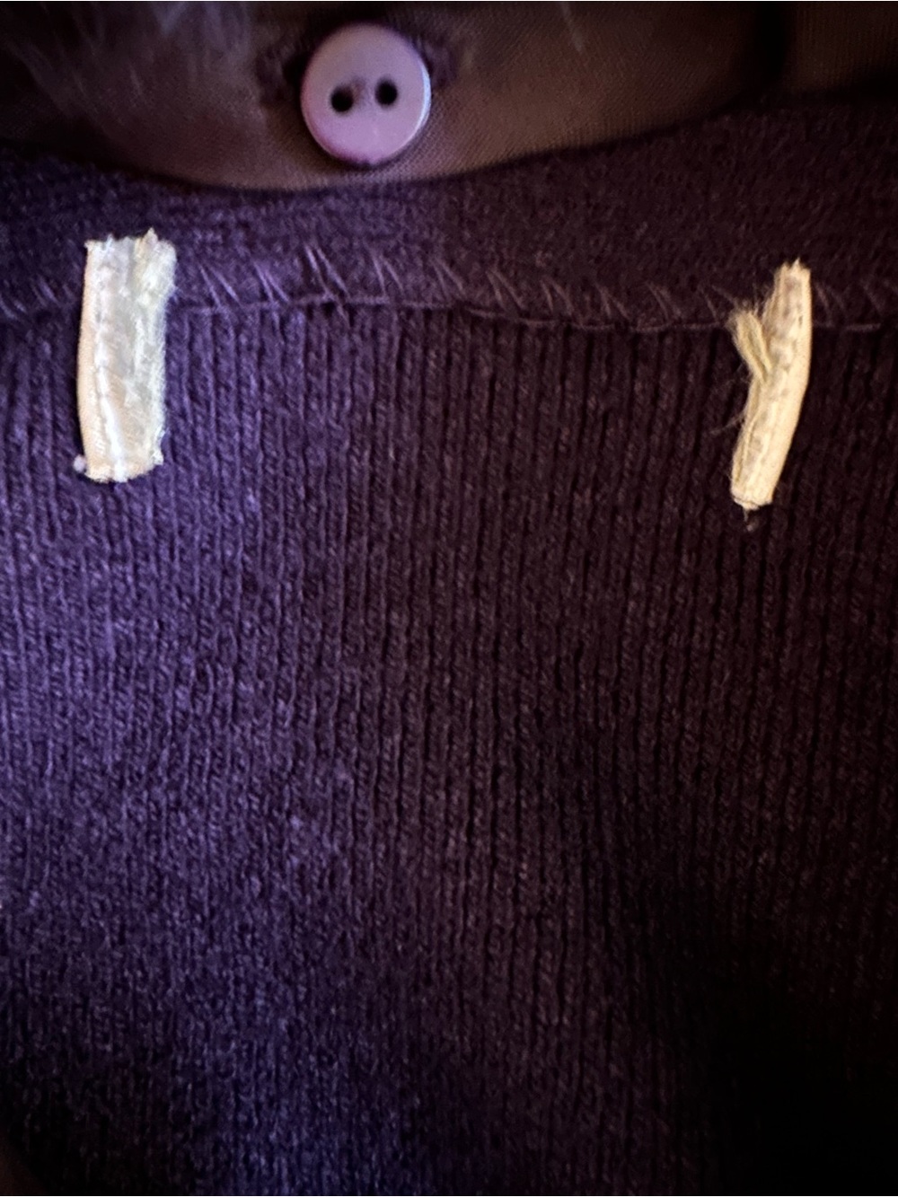 Brooks Brothers Plum Fur Collar Cardigan Fitted Holiday Evening Sweater Small - Picture 8 of 11